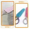 2 Pcs Glitter Nail Scissor Covers | Pu Leather Protective Sleeves for Manicure & Pedicure | Stylish Scissor Protectors for Nail & Toenail Care view 3