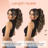 SEIKEA 18" Ponytail Extension Claw, PT002 Tia Long Multi Layered Hair FluffyThick Wavy Curly Clip in Hair Extensions Ponytail Natural Soft Synthetic Hairpiece for Women Natural Black view 4