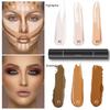 Lovelycat Highlighter Stick Contouring Stick Concealer Contou Dual 2 in 1 Makeup Concealer Contour Cream Set Lasting Contouring Makeup Set (01:Lvory + Dark Brown) view 3