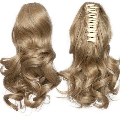 12Inches Short Wavy Ponytail Hair Extensions Claw Clip On Ponytail Hair Extension Synthetic Ponytail Extension Hair For Women