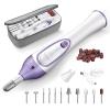36-Piece DW2180 Professional Manicure Pedicure Kit,Electric Nail File Set with 12 Attachments,Cordless Electric Nail Drill Machine,Nail Grinder for Thick Toenail, Pedicure Tools for Feet Hand view 1