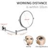 AMHIL Wall Mounted Makeup Mirrors Magnifying Extend Sturdy Adjustable Shaving Cosmetic Mirror Bathroom Vanity Mirrors (Color : 10x) view 4