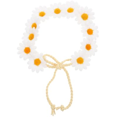 FRCOLOR 11 Flower Daisy Headband White Floral Crown Hair Accessory Faux Flower Hair Clip for Women