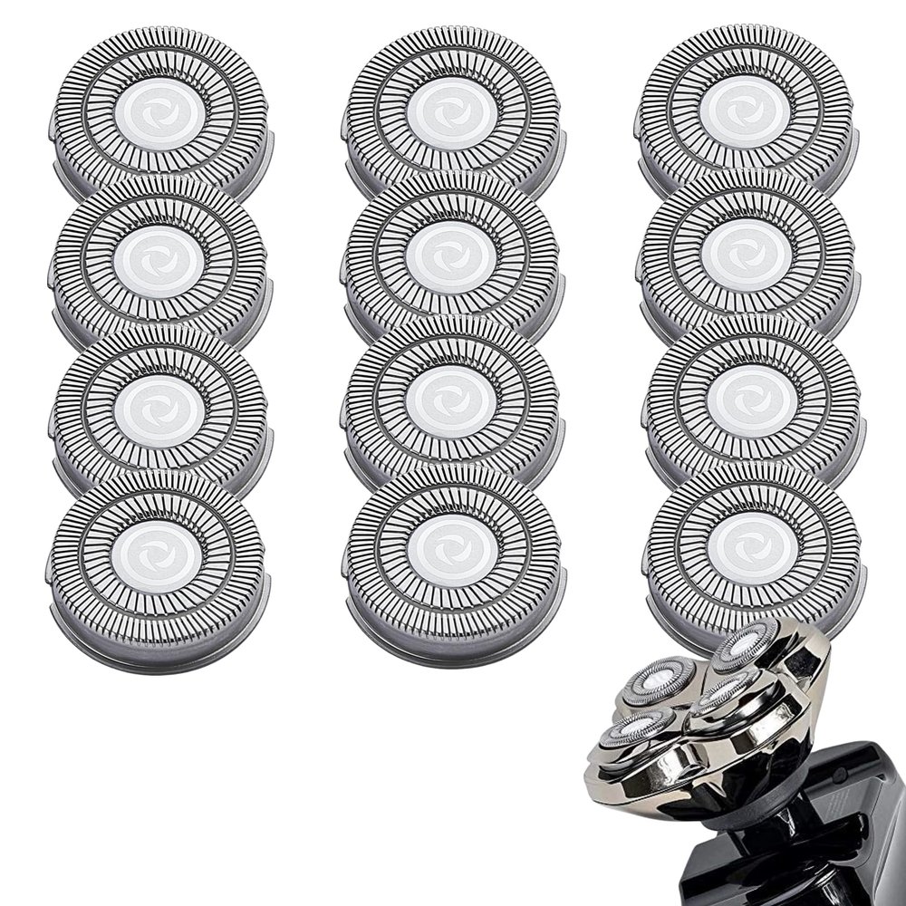 12Pcs Shaver Replacement Blades, Compatible with Skull Pitbull Shaver Gold/Silver/Platinum PRO, Super Close Shaving Heads.