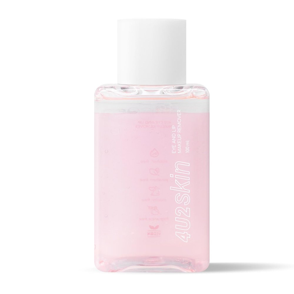 4u2 Eye and Lip Makeup Remover - effectively remove waterproof makeup while leaving skin clean, soft, and moisturized