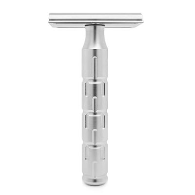 Goodfellas Smile SYNTESI STAINLESS STEEL Double Edge Safety Razor CNC Machined with an Extreme Comfort Angle, Made in Italy