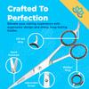 Equinox Professional Hair Cutting Scissors Set - Blending Shears for Hair Cutting Set includes Rat Tail Comb - 6.5 - Barber Scissors Kit for Men and Women - Blending Scissors for Cutting Hair view 2