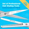 Equinox Professional Hair Cutting Scissors Set - Blending Shears for Hair Cutting Set includes Rat Tail Comb - 6.5 - Barber Scissors Kit for Men and Women - Blending Scissors for Cutting Hair view 3