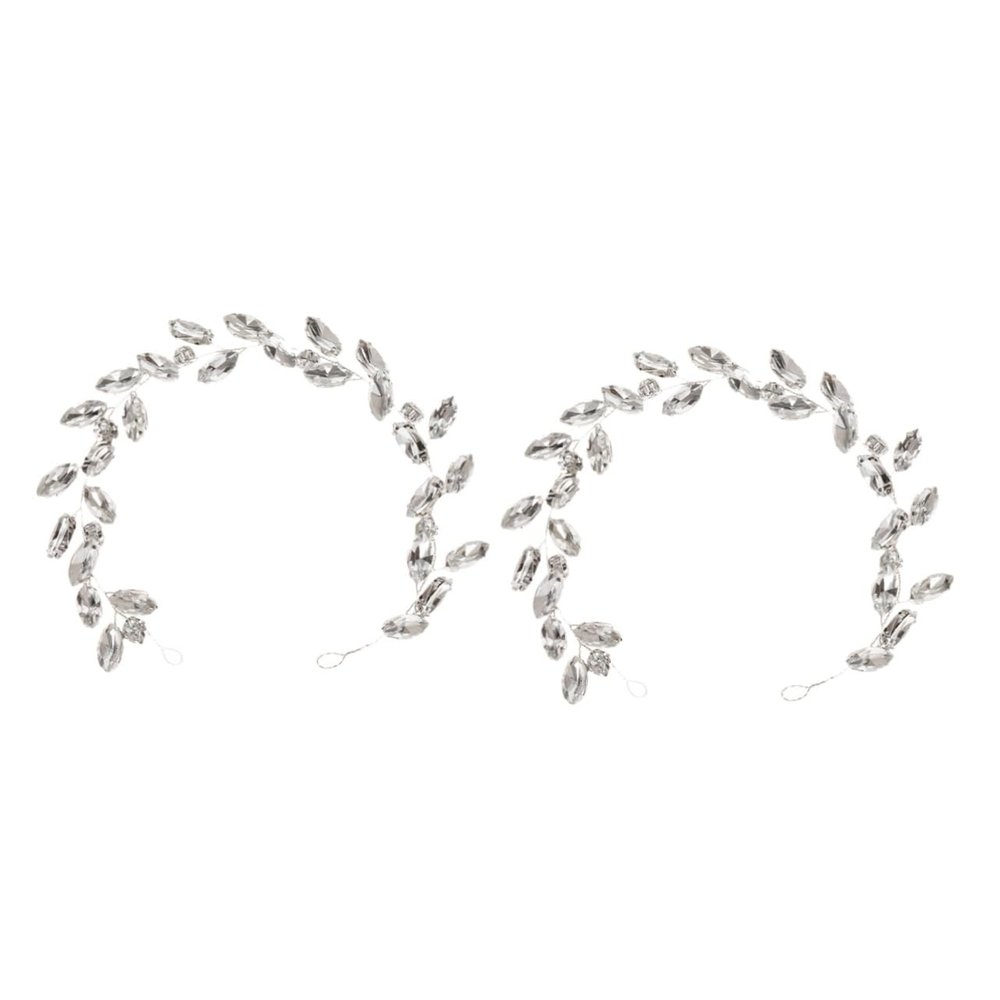 Abaodam 2pcs Wedding Headband Hair Vine Bridal Hair Accessory for Elegant Appearance