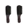FRCOLOR 2pcs Beard Brush for Men Beard Comb Brush Natural Bristle Boars Hair Portable view 1