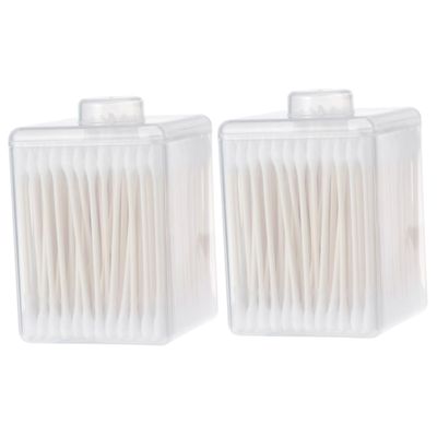 FRCOLOR 400pcs Double-tipped Makeup Cotton Swabs Natural Cotton Multifunctional Swabs for Eye Shadow Lipstick Nail Polish Safe Portable Box