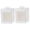 FRCOLOR 400pcs Double-tipped Makeup Cotton Swabs Natural Cotton Multifunctional Swabs for Eye Shadow Lipstick Nail Polish Safe Portable Box view 1
