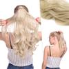 23 Inches Long Straight Wrap Around Clip In Ponytailtail Women Hair Extension Heat Synthetic Ponytail Tail Fake Hair dark red 26inches view 4