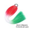 26Inch Ponytailtail Straight Hair Piece With Hair Band Mix Synthetic Braiding Hair MT3 11 24inches#1Pcs/Lot view 3