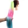 26Inch Ponytailtail Straight Hair Piece With Hair Band Mix Synthetic Braiding Hair MT3 11 24inches#1Pcs/Lot view 4