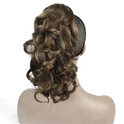 12" Curly Synthetic Clip In Claw Ponytailtail Hair Extension Synthetic Hairpiece AB607 12inches