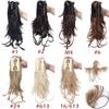 12" Synthetic Hair Braids Claw On Ponytailtail Clip In On Hair Extensions Hair Ponytailtail Hairpieces ash blonde 12inches view 4