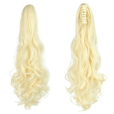 22Inch Synthetic Ponytailtail Hair Extension Long Straight Claw Clip Ponytailtail Heat Wave For Women Hairpiece SH88 613