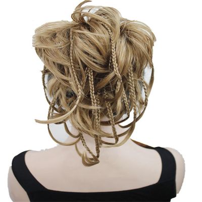 12 Inch Adjustable Messy Style Ponytailtail Hair Extension Synthetic Hair-Piece With Jaw Claw 19 12inches