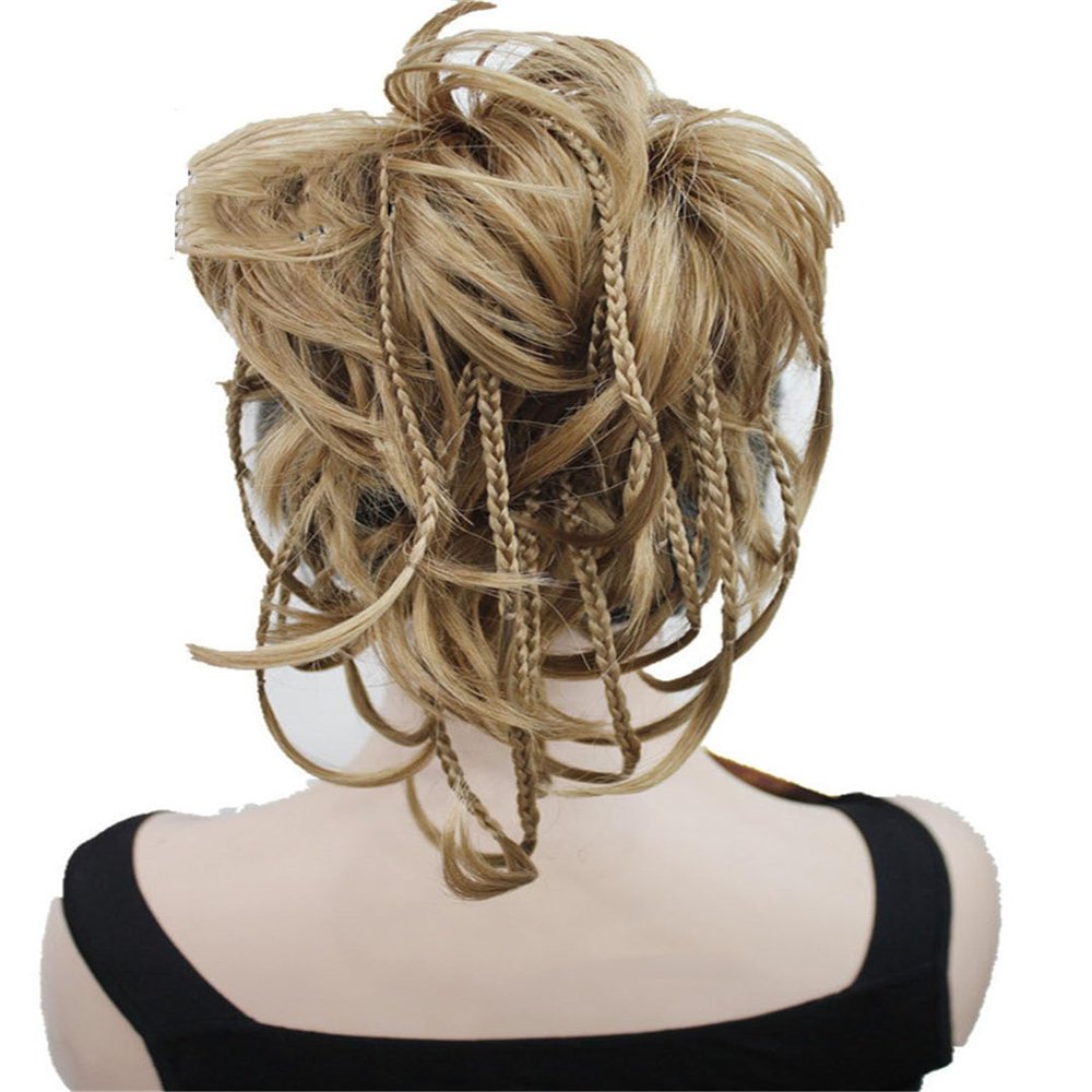 12 Inch Adjustable Messy Style Ponytailtail Hair Extension Synthetic Hair-Piece With Jaw Claw 19 12inches