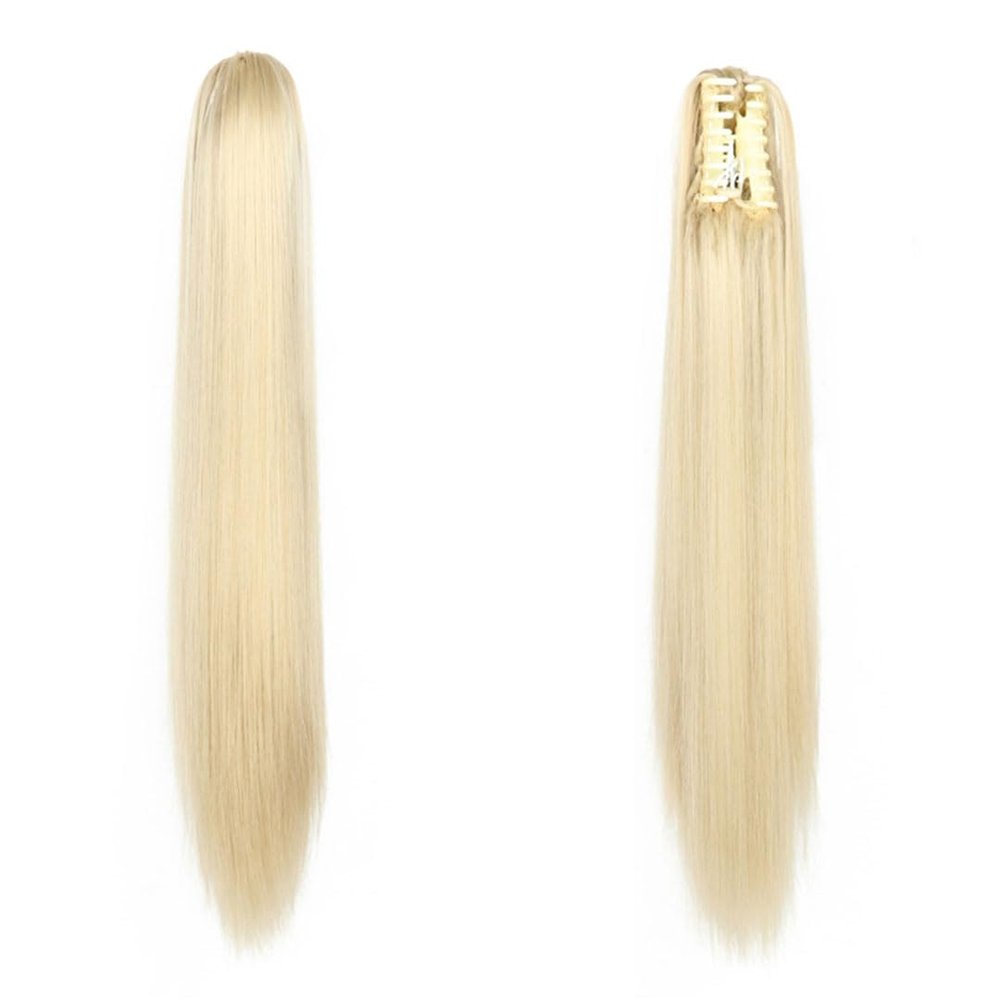 22Inch Synthetic Ponytailtail Hair Extension Long Straight Claw Clip Ponytailtail Heat Wave For Women Hairpiece SH66 16 613