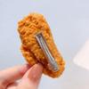Funny Food Hair Clips Realistic Fried Chicken Wing Leg Hair Barrette French Fries Drumsticks Hairpins Photograph Props 5 PCS view 4