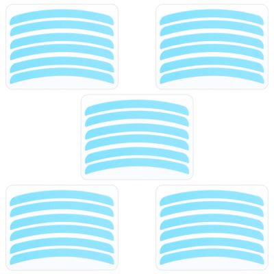30pcs Lash Lift Ribbons, Lash Lift Shields Silicone Lash Lift Ribbon Eyelash Perm Lash Lift Rods Ribbed for Permanent Eye Lashes Perming (Blue)