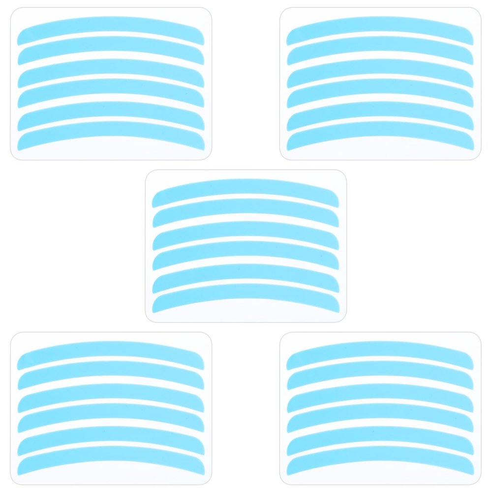 30pcs Lash Lift Ribbons, Lash Lift Shields Silicone Lash Lift Ribbon Eyelash Perm Lash Lift Rods Ribbed for Permanent Eye Lashes Perming (Blue)