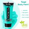 Go Ho Teal Face Body Paint Washable(2.37oz/pc),Water Based Cream Face Paint,Teal Body Paint for SFX Cosplay Costumes Festivals Halloween Makeup view 2