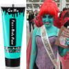 Go Ho Teal Face Body Paint Washable(2.37oz/pc),Water Based Cream Face Paint,Teal Body Paint for SFX Cosplay Costumes Festivals Halloween Makeup view 4