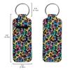 Baxinh Hibiscus Lip Blam Holder Keychain for Women and Girls, Neoprene Chapstick Holder Ksychain, Clip-on Sleeve Chap Stick Pouch Lip Balm Holsteror Lipstick Tracker Safeguard view 2