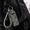 Baxinh Hibiscus Lip Blam Holder Keychain for Women and Girls, Neoprene Chapstick Holder Ksychain, Clip-on Sleeve Chap Stick Pouch Lip Balm Holsteror Lipstick Tracker Safeguard view 3