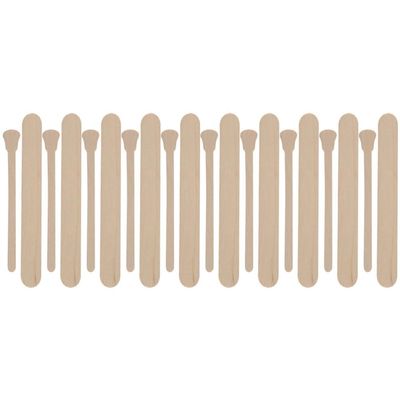 Cabilock 100pcs Wax Applicator Sticks for Hair Removal Smooth Wooden Waxing Tools for Facial Masks and Crafts Safe and Burr Design for Easy Use