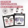 Bowitzki Face Jewels Halloween Rhinestone Stickers Self Adhesive Crystal Makeup Face Gems Stick for Festival Accessory Decorations (D) view 3