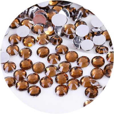 4500 Pcs SS6 2mm Flatback Rhinestones for Nails Art Crafts Glitter Round Gems Crystals DIY Clothes ShoesDark Coffee)