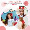 2 Packs Jumbo Cheerleading Bow 8 Inch Large Cheer Hair Bows with Ponytail Holder for Teen Girls Softball Outfit Uniform(Sequin Red) view 4