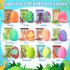 Bath Bombs for Kids with Surprise Toys Inside - 16 Pack Organic Dinosaur Bath Bombs Gift Set, Dinosaur Toys for Kid 3 4 5 6 7 8 9 Years, Bubble Bath Toys, Valentines Day Gifts for Kids, Birthday Gifts view 3