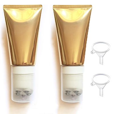 ABPWO Sunscreen Roller Applicator, Sunscreen Applicator for Kids, Sunblock Applicator for Kids, Refillable Roll On Sunscreen Applicator for Suncream and Lotions (Color : 2 Pack Gold, Size : 200ml)