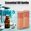 QANYEGN 10Pcs Wooden Essential Oil Box, Cylinder Essential Oil Bole with Lid, Essential Oils Storage for Travelling Carrier Case.(1 inch) view 3