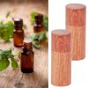 QANYEGN 10Pcs Wooden Essential Oil Box, Cylinder Essential Oil Bole with Lid, Essential Oils Storage for Travelling Carrier Case.(1 inch) view 4