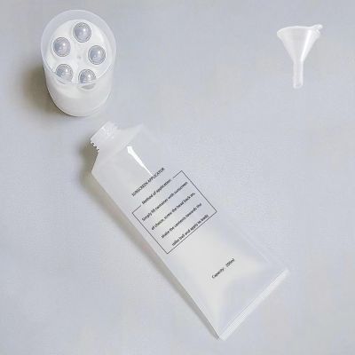 ABPWO Sunscreen Roller Applicator, Sunscreen Applicator for Kids, Sunblock Applicator for Kids, Refillable Roll On Sunscreen Applicator for Suncream and Lotions (Color : Clear, Size : 200ml)
