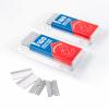 FOSHIO 200PCS Single Edge Razor Blades, Individually Wrapped Stainless Steel Razor Blades for Scraper Tools, Suitable for Removing Labels, Decals, Stickers, Gasket, Silver view 1