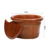 Foot Massager Spa Adult Oak Foot Bath Barrel Foot Bath Wooden Foot Basin Pedicure Bowl Spa Massage Family Health Care Gifts 26 Cm view 4