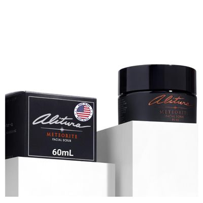 Alitura Meteorite Scrub Exfoliating Face & Body Scrub with Pearl Powder & Bamboo Stem Cells Brightening & Anti-Aging Exfoliant for Dead Skin, Dark Spots, and Fine Lines For Men & Women, 60ml