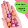 20pc Ponytailers Balls Elastics 18mm Round Opaque Multicolored Twin Beads Bauble Holders Toddler Kids Braiding Styling view 3