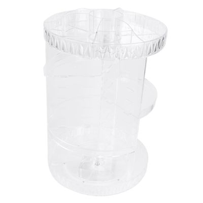 Alipis Makeup Organizer Storage Box Rotative Diamond Pattern Acrylic Cosmetics Shelf Easy to Use Tidy Storage