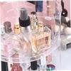 Alipis Makeup Organizer Storage Box Rotative Diamond Pattern Acrylic Cosmetics Shelf Easy to Use Tidy Storage view 2
