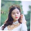 Beavorty 1pc Baroque Crystal Crown Classic Rhinestone Queen Hair Accessory for Weddings and Parties Retro Black Design Stunning Engagement Tiara Elegant Bridal Headpiece view 2