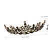 Beavorty 1pc Baroque Crystal Crown Classic Rhinestone Queen Hair Accessory for Weddings and Parties Retro Black Design Stunning Engagement Tiara Elegant Bridal Headpiece view 4