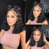 13x4 Lace Front Wigs Human Hair Pre Plucked 180 Density Brazilian Wet and Wavy Human Hair Wigs for Black Women Glueless Curly Lace Frontal Wig Natural Color (14 Inch) view 1